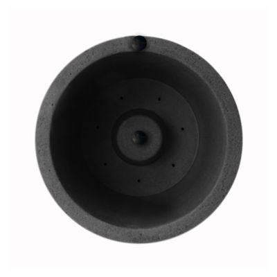 Image showing  25 in. Tall Crete Planter Black