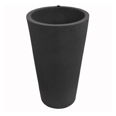 Algreen 30 in. Tall Crete Planter Black