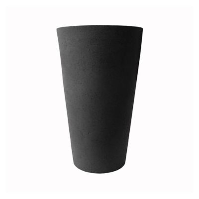Image showing  30 in. Tall Crete Planter Black