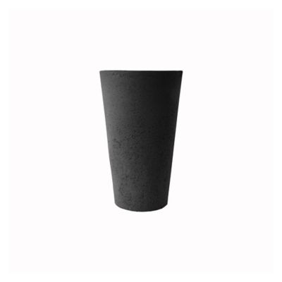 Image showing  20 in. Tall Crete Planter Black, 2 pk.