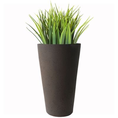 Image showing  25 in. Tall Crete Planter Brownstone