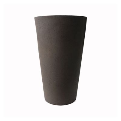 Image showing  30 in. Tall Crete Planter Brownstone