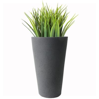 Image showing  25 in. Tall Crete Planter Warm Gray