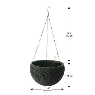 Image showing  10 in. Hanging Basket Black, 2 pk.
