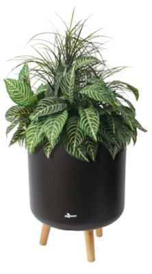 Image showing  12.7 in. Self Water Planter with Stand Mocha