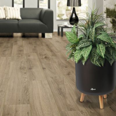 Image showing  12.7 in. Self Water Planter with Stand Mocha