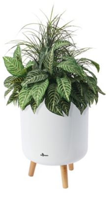 Image showing  Modena 12.7 in. Planter with Stand White
