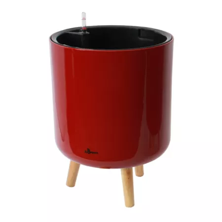 Algreen Modena 12.7 in Planter with red support Planters