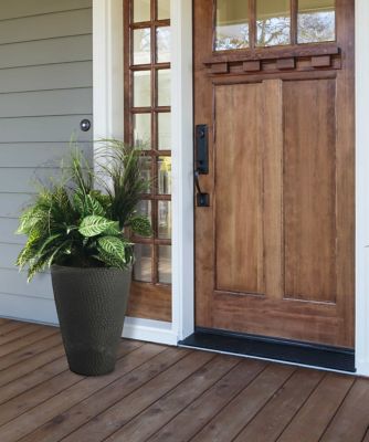 Image showing  Valencia Hammered Planter, 14 x 20, Charcoal
