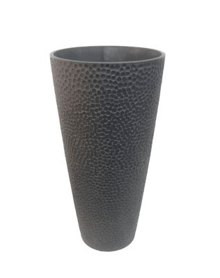 Image showing  Valencia Hammered Planter, 14 x 28, Charcoal