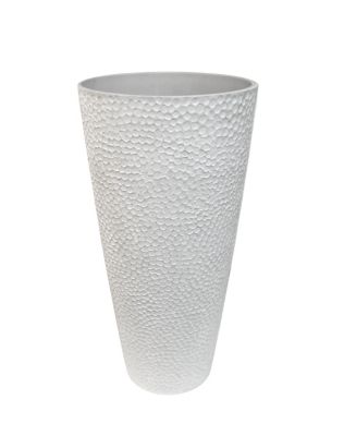 Algreen Valencia Hammered Planter 14 x 28 White