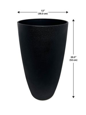 Image showing  Acerra Curved Vase Planter Black