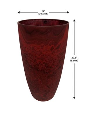 Image showing  Acerra Curved Vase Planter Red
