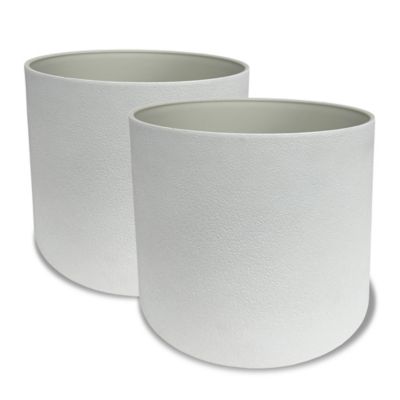 Algreen Acerra Cylinder Planter 13 x 11.5H White, 2 pk.