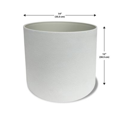Image showing 2 th Algreen Acerra Cylinder Planter 13 x 11.5H White, 2 pk.