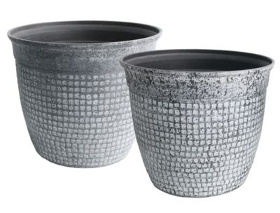 Algreen Acerra Mosaic Planter 16 x 14 Concrete, 2 pk.