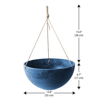 Image showing  Acerra 14 in. Hanging Basket Blue, 2 pk.