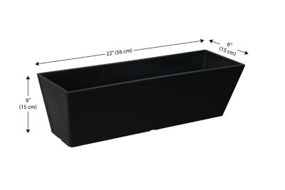 Image showing  Acerra Windowbox 22 x 6 x 6 H Black, 2 pk.