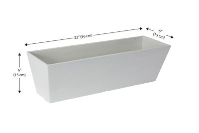 Image showing  Acerra Windowbox 22 x 6 x 6 H White, 2 pk.