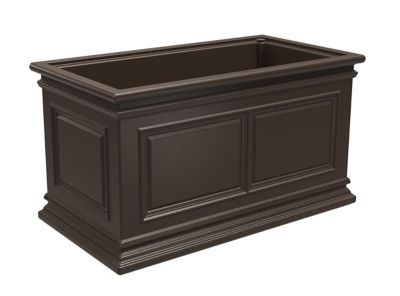 Algreen Covington Trough Planter 30 in. Brownstone