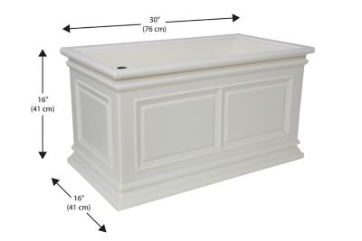 Image showing 5 th Algreen Covington Trough Planter 30 in. White