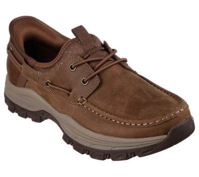 Skechers Men's Leather Outdoor Casual Shoe Brown