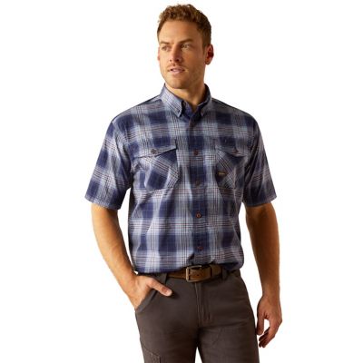 Image showing  Men's Rebar Made Tough Durastretch Collared Short-Sleeve Work Shirt