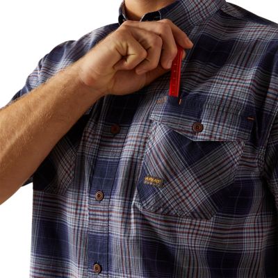 Image showing  Men's Rebar Made Tough Durastretch Collared Short-Sleeve Work Shirt