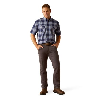 Image showing  Men's Rebar Made Tough Durastretch Collared Short-Sleeve Work Shirt