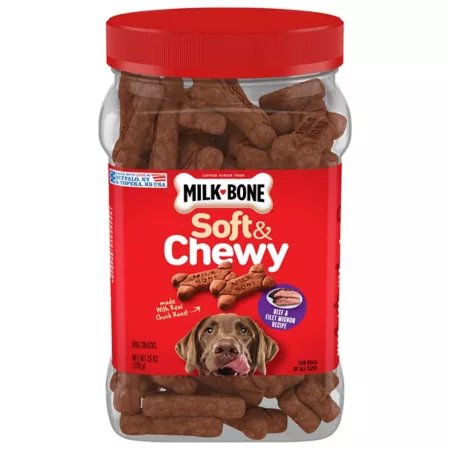 Milk-Bone Tender and Chewy Beef Flavored Dog Treats 25 oz. Dog Soft & Chewy Treats