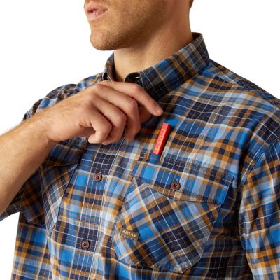 Image showing  Men's Rebar Made Tough Durastretch Collared Short-Sleeve Work Shirt