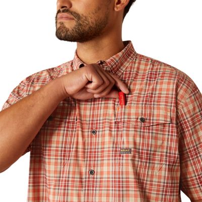 Image showing 4 th Ariat Men's VentTEK DuraStretch Rebar Made Tough Short-Sleeve Work Shirt