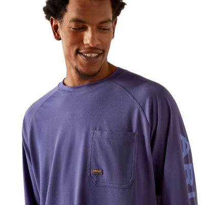 Image showing  Men's Rebar Heat Fighter Crew Neck Long-Sleeve T-Shirt