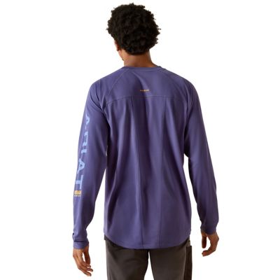 Image showing  Men's Rebar Heat Fighter Crew Neck Long-Sleeve T-Shirt