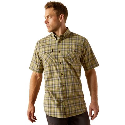 Image showing  Men's Rebar Made Tough Durastretch Collared Short-Sleeve Work Shirt