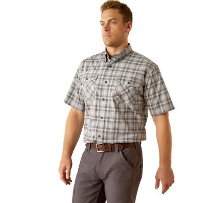Image showing  Men's Rebar Made Tough Durastretch Collared Short-Sleeve Work Shirt