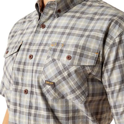 Image showing  Men's Rebar Made Tough Durastretch Collared Short-Sleeve Work Shirt