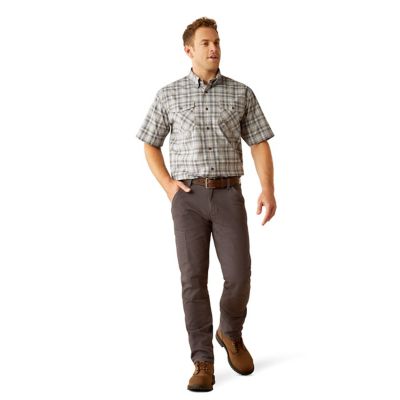 Image showing  Men's Rebar Made Tough Durastretch Collared Short-Sleeve Work Shirt
