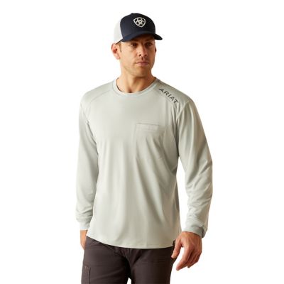 Ariat Men's Rebar Sunblocker Crew Neck Long-Sleeve T-Shirt