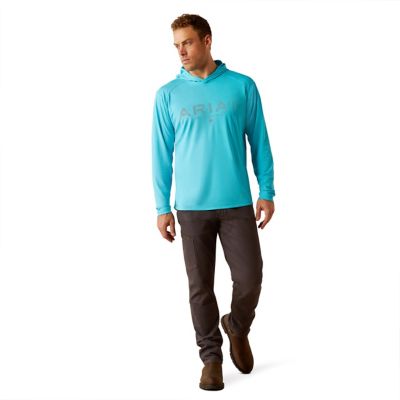 Image showing  Men's Rebar Sunblocker Craft Hooded Long-Sleeve T-Shirt