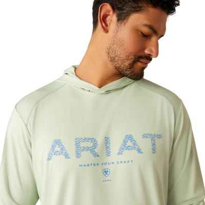 Image showing 2 th Ariat Men's Rebar Sunblocker Craft Hooded Long-Sleeve T-Shirt