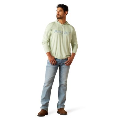 Image showing 3 th Ariat Men's Rebar Sunblocker Craft Hooded Long-Sleeve T-Shirt