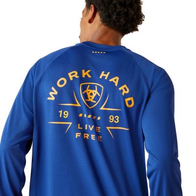 Image showing  Men's Rebar Heat Fighter Work Hard Long Sleeve T-Shirt