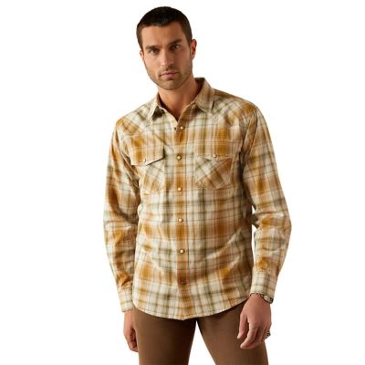 Image showing  Men's Retro Halston Western Long-Sleeve Button-Down Shirt