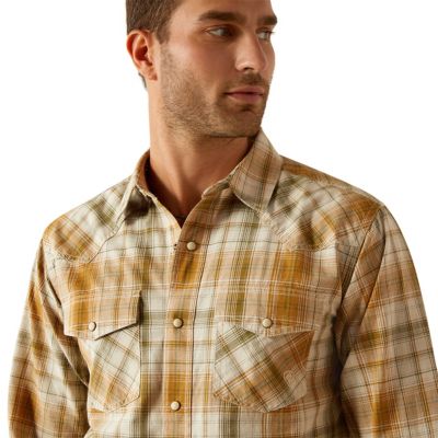 Image showing  Men's Retro Halston Western Long-Sleeve Button-Down Shirt