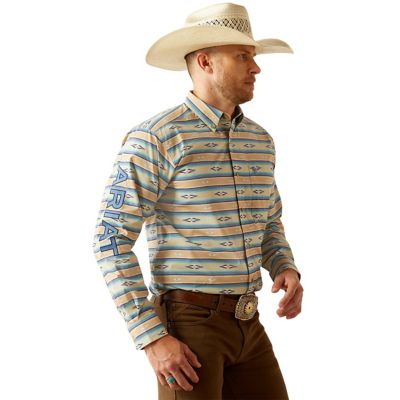 Image showing  Men's Casual Series Team Peer Classic Fit Western Long-Sleeve Button-Down Shirt