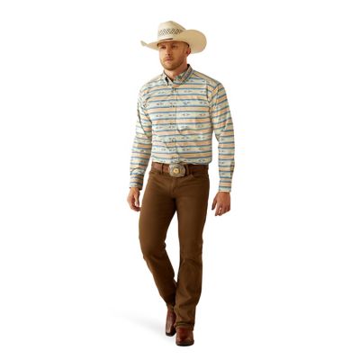 Image showing  Men's Casual Series Team Peer Classic Fit Western Long-Sleeve Button-Down Shirt