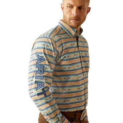 Ariat Men's Casual Series Team Peer Classic Fit Western Long-Sleeve Button-Down Shirt