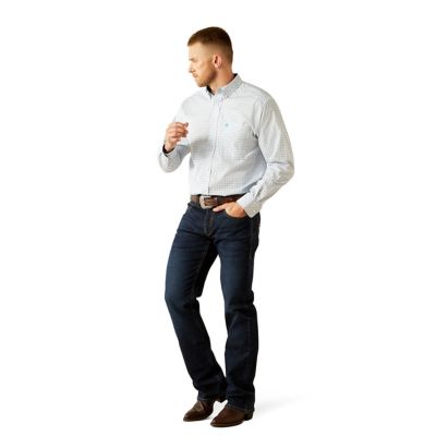 Image showing  Men's Casual Series Wrinkle-Free Baker Classic Fit Western Long-Sleeve Button-Down Shirt