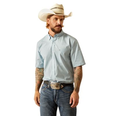 Ariat Men's Moisture Movement Technology Pro Series Glennie Classic Fit Western Short-Sleeve Button-Down Shirt